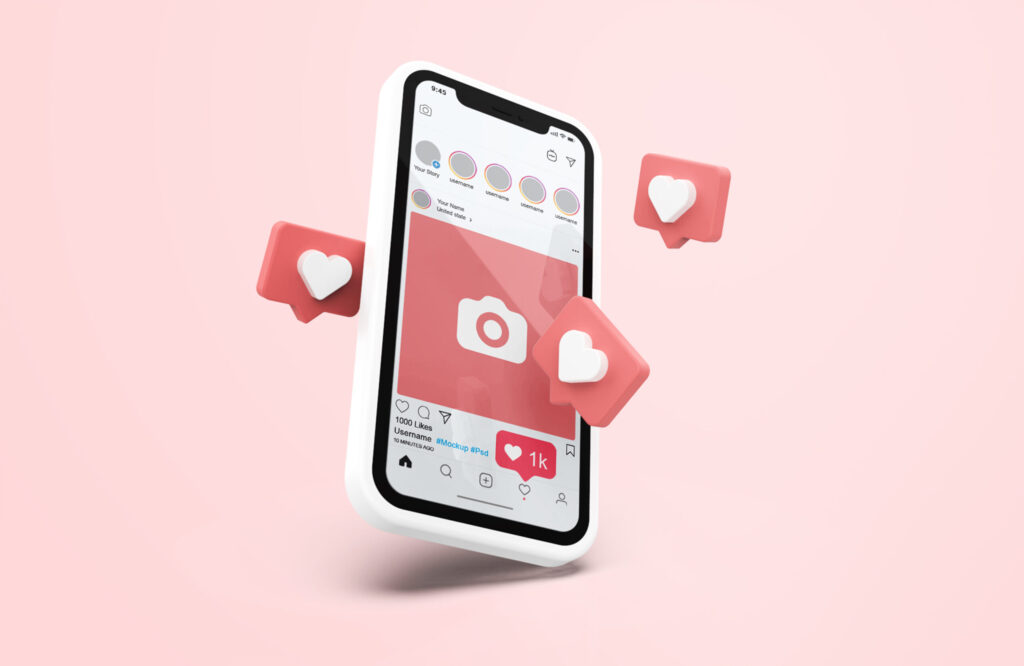 Ilustración de publicaciones en redes sociales