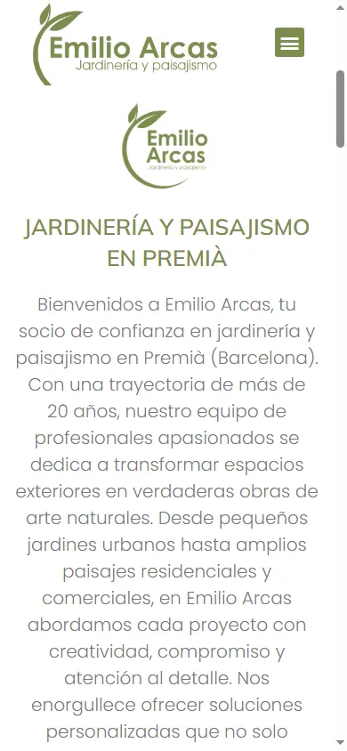 Versió mòbil de la web d'Emilio Arcas, Premià de Mar