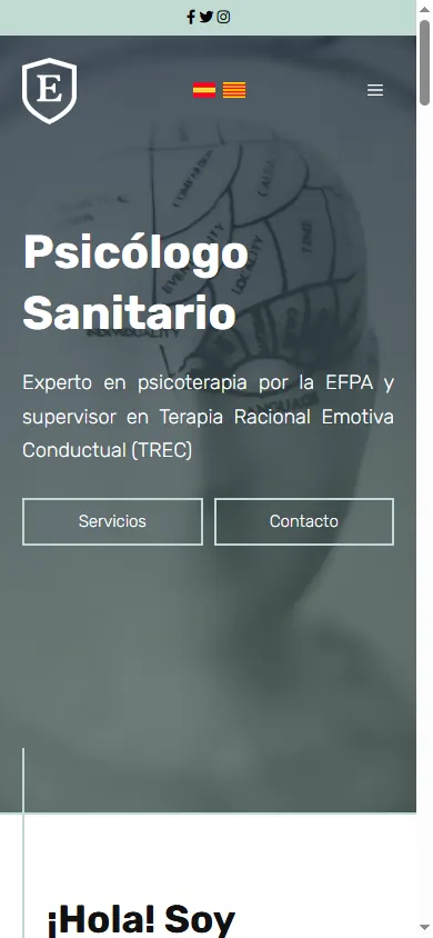 Versión móvil de la web de Francesc Sorribes, Barcelona