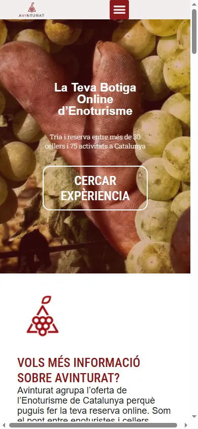 Versión móvil de la web de Avinturat, Premià de Mar